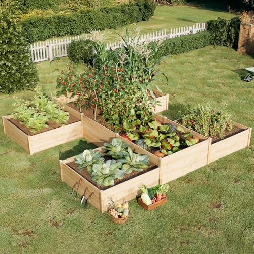 SPECRAFT H-Shaped Raised Garden Bed