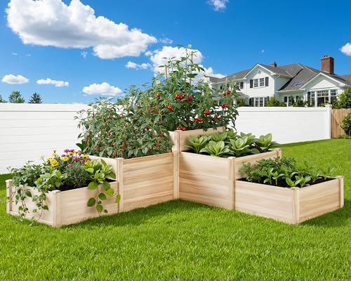 SPECRAFT Raised Garden Bed 3-Tier Outdoor Planter Box